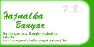 hajnalka banyar business card
