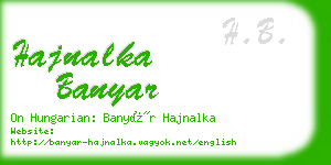 hajnalka banyar business card